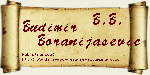 Budimir Boranijašević vizit kartica